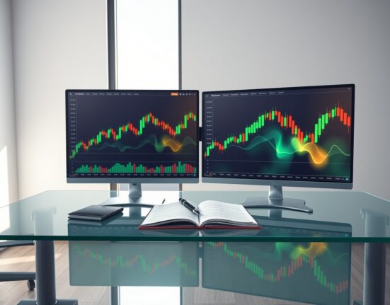 Professional analysis of today's top cryptocurrency gainers and losers on a financial trading desk.