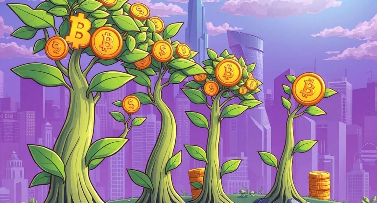Stunning growth of crypto industry investment shown through multiplying digital coins and tokens