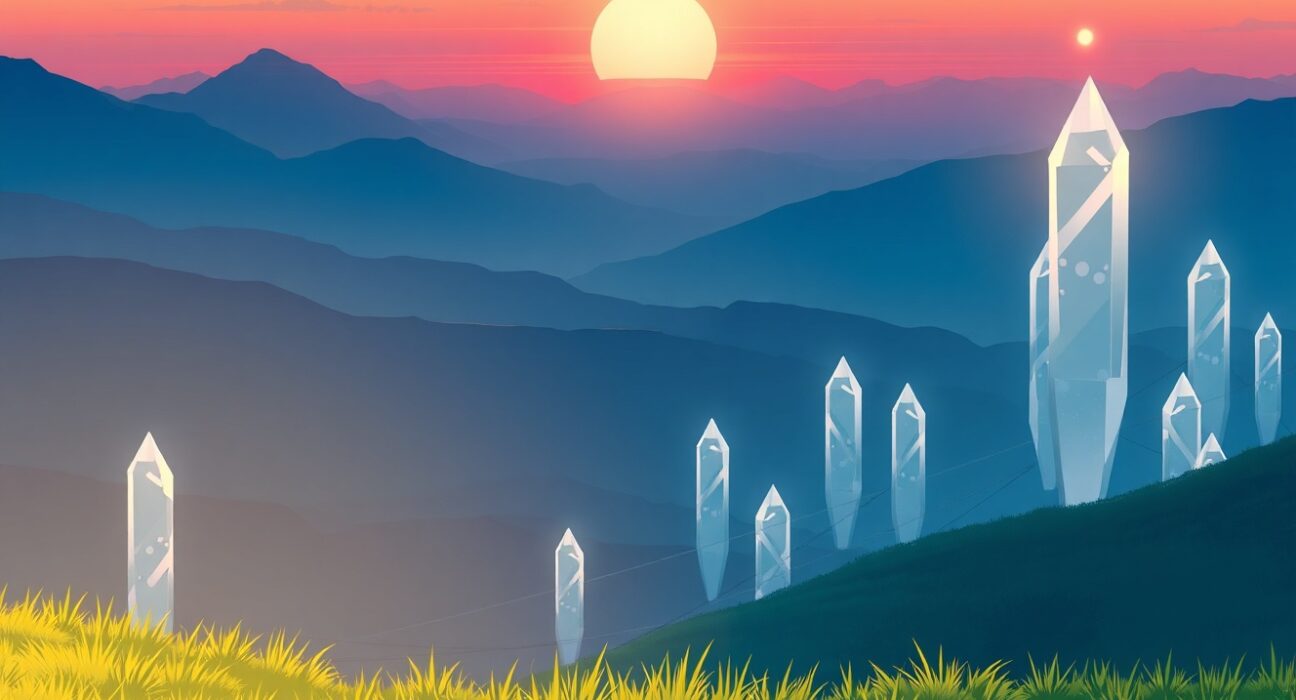 Conceptual Ghibli-style art symbolizing the crypto market completing its bottoming process and entering a phase of stable recovery.
