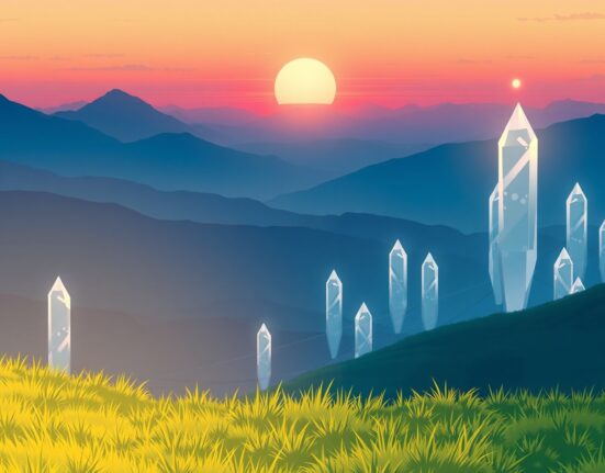 Conceptual Ghibli-style art symbolizing the crypto market completing its bottoming process and entering a phase of stable recovery.