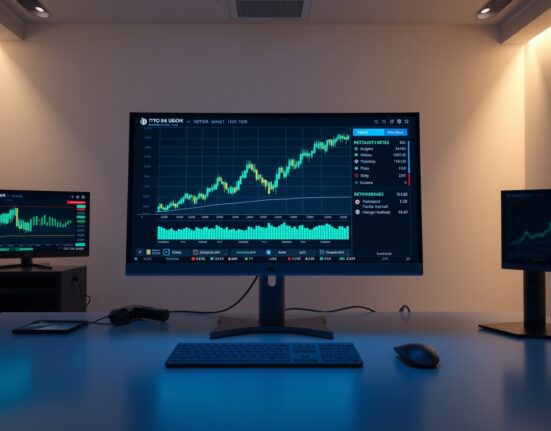 Crypto trading desk with Bitcoin, HBAR, and LDO charts showing resistance levels