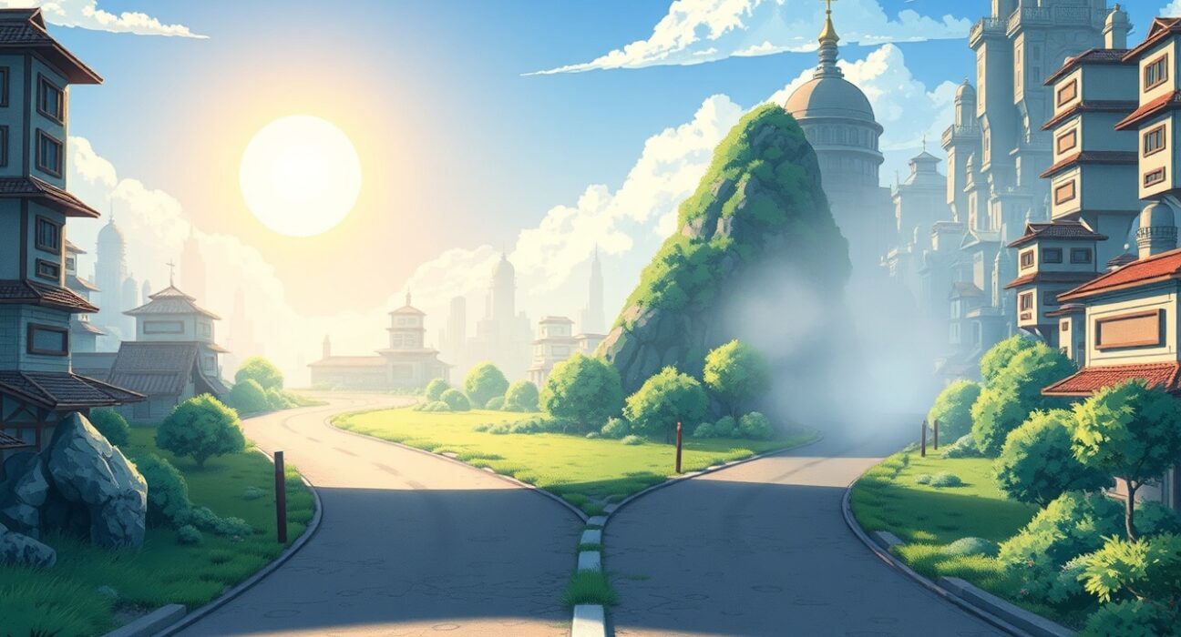 Symbolic crossroads representing the urgent deadline for the crypto market structure bill and regulatory clarity.