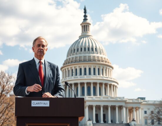 US Senator Cynthia Lummis announces the crypto market structure bill CLARITY expected finalization in May 2025