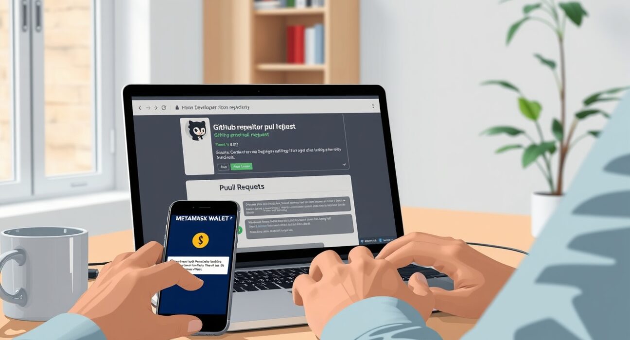 Developer workspace showing crypto phishing threat targeting OpenClaw through GitHub and wallet interfaces