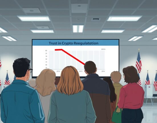 US voters express distrust in Trump administration's ability to handle crypto regulation, as shown in a new survey.