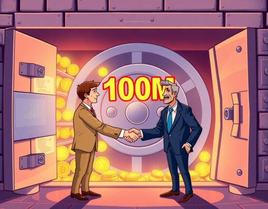 Illustrates the launch of a $100M crypto stock hedge fund, showcasing the blend of digital assets and traditional stocks.