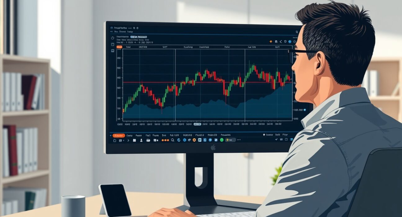 Financial analyst reviewing crypto stock charts with TD Cowen investment thesis for Bitcoin ETF alternatives