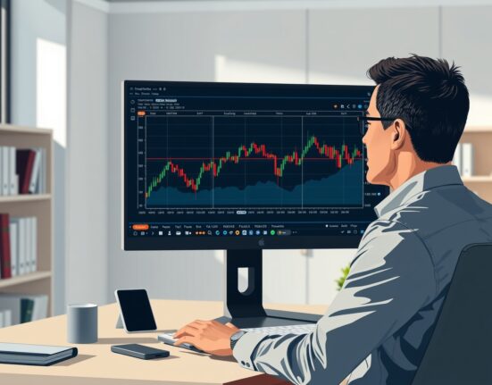 Financial analyst reviewing crypto stock charts with TD Cowen investment thesis for Bitcoin ETF alternatives