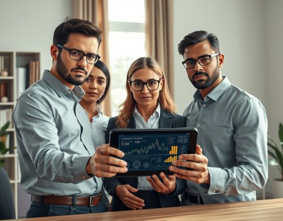 US cryptocurrency investors reviewing blockchain transaction data and discussing tax reporting obligations.