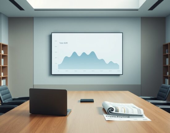 Analysis of crypto venture capital AUM decline in 2025 shown on a financial data screen.