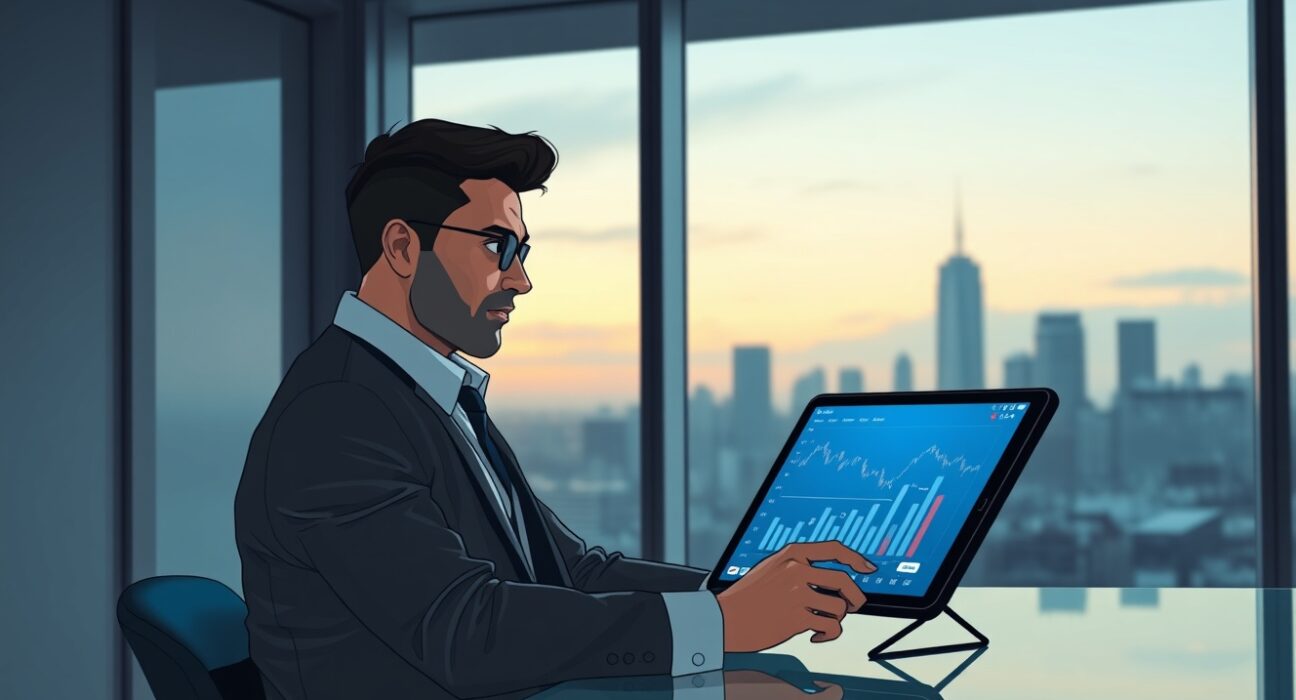 Financial analyst reviews data showing a sharp decline in crypto venture capital investment.