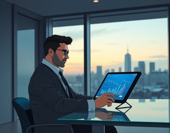 Financial analyst reviews data showing a sharp decline in crypto venture capital investment.