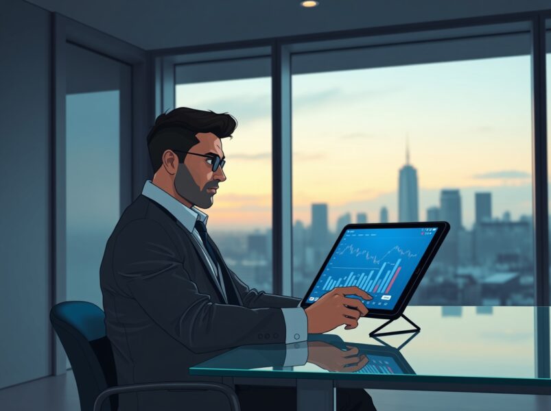 Financial analyst reviews data showing a sharp decline in crypto venture capital investment.