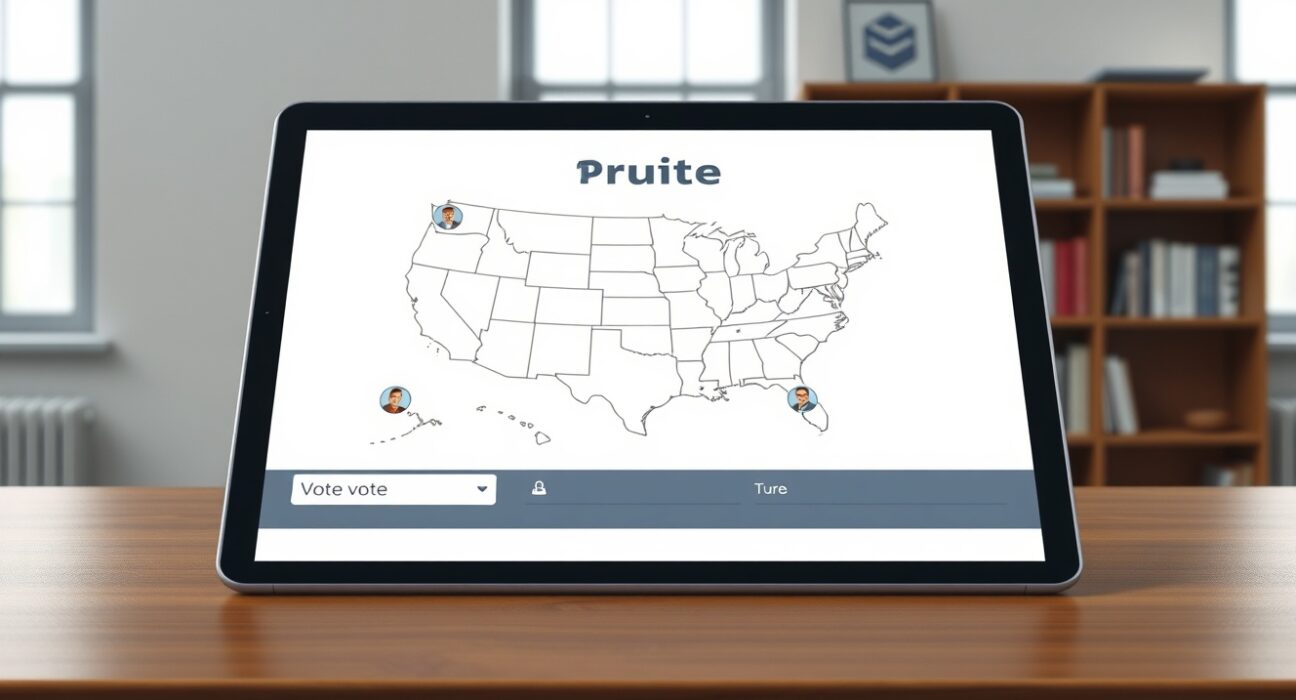 Stand With Crypto voter platform interface showing pro-crypto candidate information for the midterm elections.