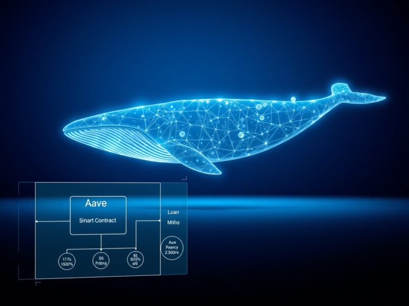 A crypto whale repaying a DeFi loan on the Aave protocol, symbolizing a major Ethereum transaction.