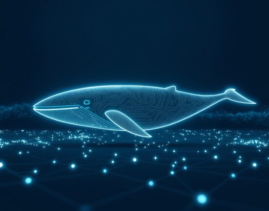 A crypto whale's major HYPE token investment represented in a conceptual blockchain scene.