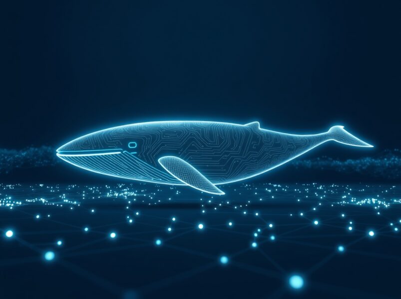 A crypto whale's major HYPE token investment represented in a conceptual blockchain scene.