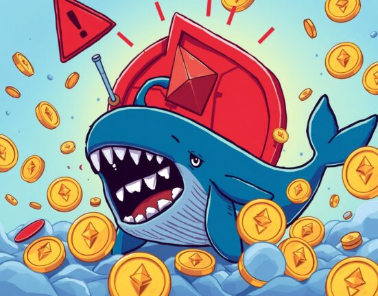 Crypto whale liquidation disaster showing distressed whale losing Ethereum coins