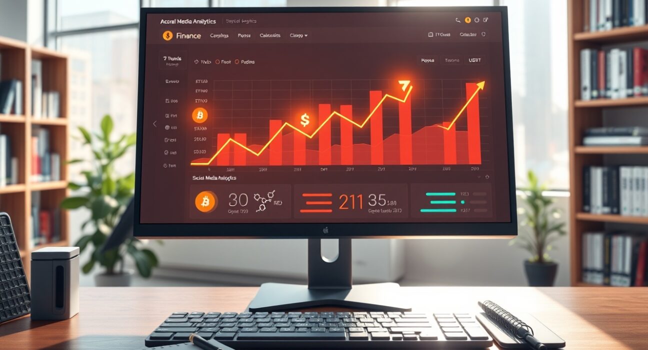 Analytics dashboard showing trending cryptocurrencies on social media and AI search platforms in 2025