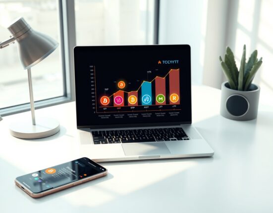 Analysis of trending cryptocurrencies on social media and AI search platforms showing market data visualization.