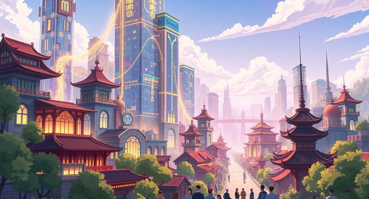 Visual metaphor for cryptocurrency economic growth showing capital flowing to welcoming nations with digital infrastructure.