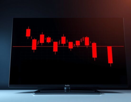 Digital trading chart showing cryptocurrency futures liquidation during market volatility