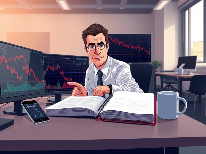 Financial analyst examines cryptocurrency charts showing 70% losses from new exchange listings