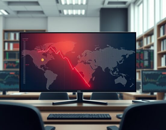 Data visualization showing the 2026 Q1 cryptocurrency market cap decline reported by CoinGecko.
