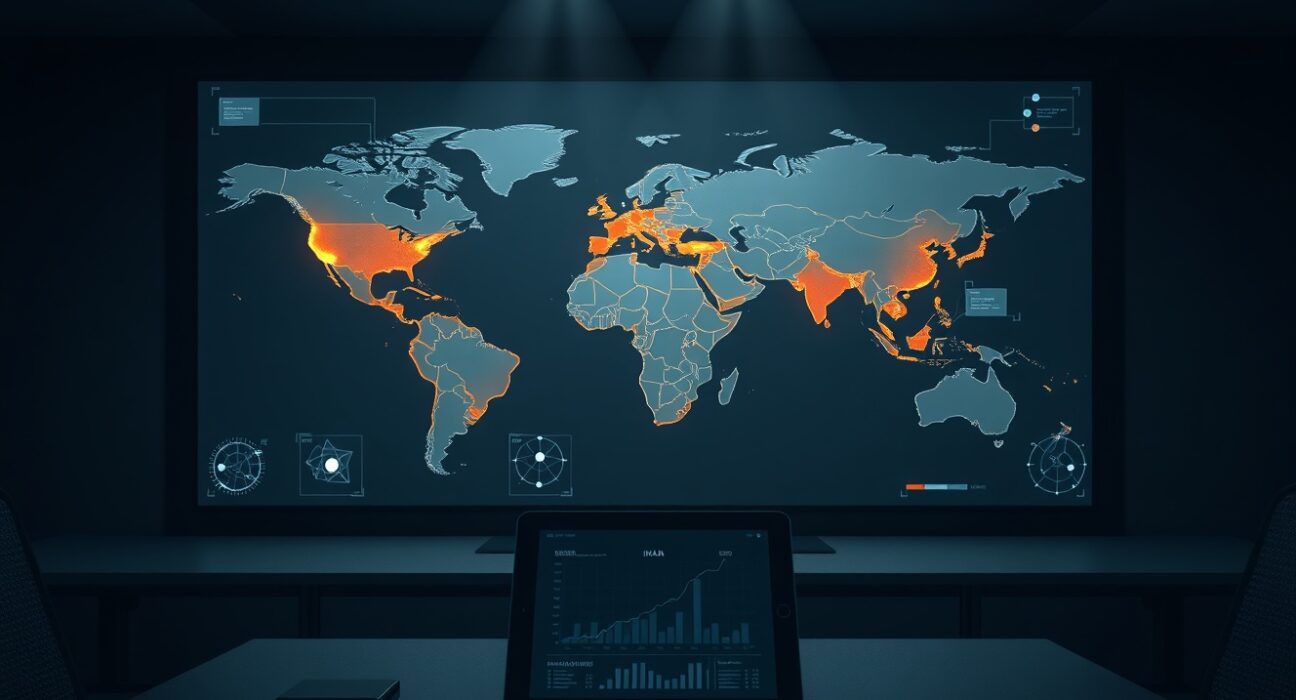 Chainalysis report map showing cryptocurrency integration into the national strategies of North Korea, Russia, and Iran.