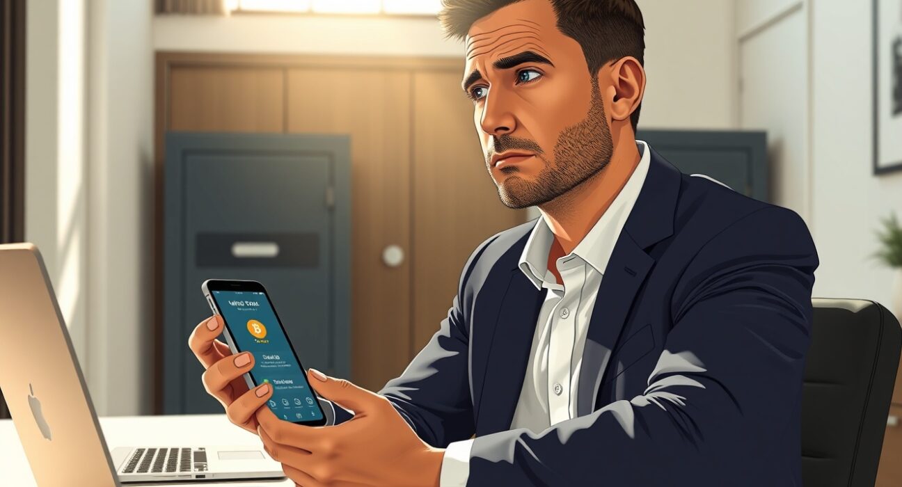 Cryptocurrency security discussion about self-defense rights for digital asset holders in home office setting