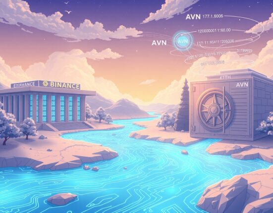 Illustration of Cumberland's strategic Ethereum withdrawal from Binance and AVN deposit, symbolizing institutional portfolio rebalancing.