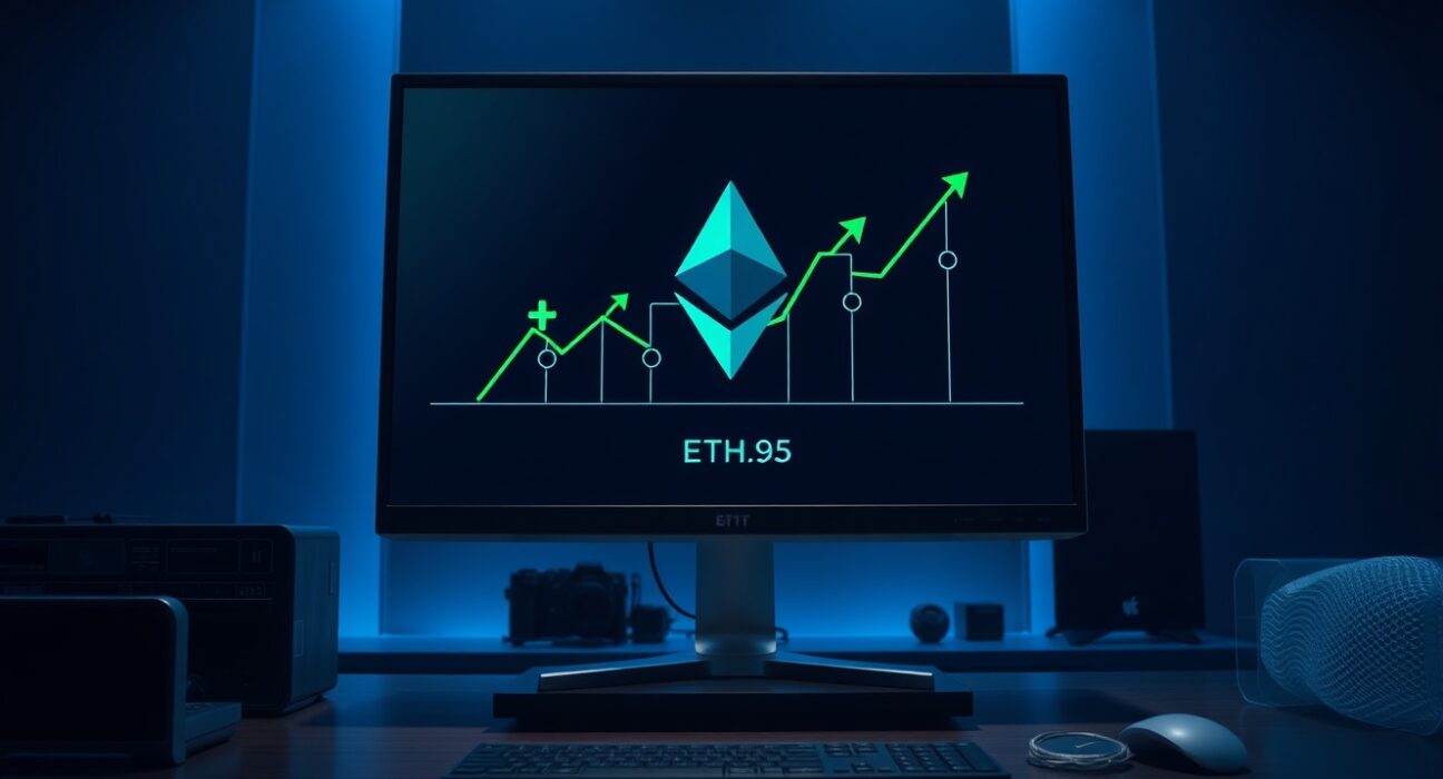 Professional trading desk monitoring Ethereum transaction flows and Cumberland's strategic ETH 