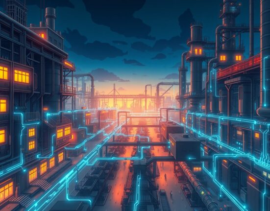 CVector's industrial AI nervous system optimizing factory operations and energy use through data connectivity.