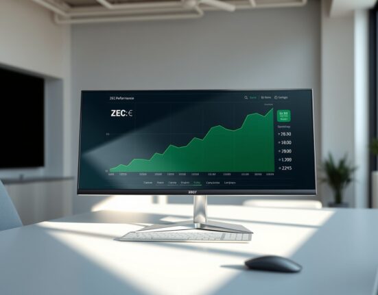 Financial data dashboard showing ZEC performance and gains for Cypherpunk Technologies.