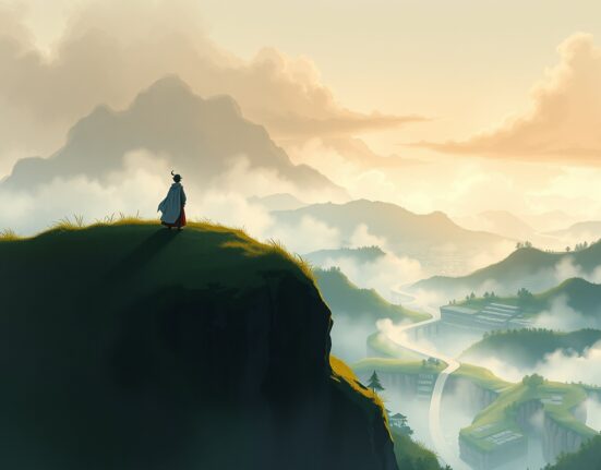 CZ's philosophy on finding crypto opportunity in market fear and uncertainty, visualized as a clear path through noise.