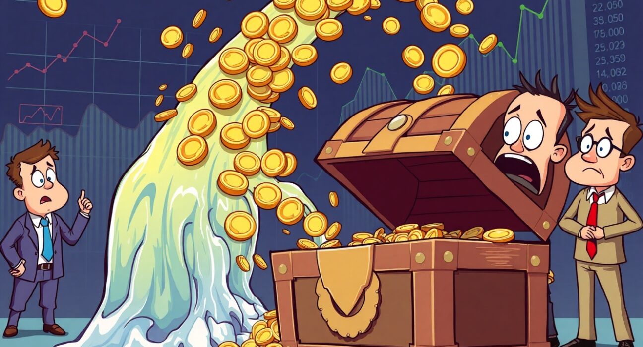 DAT firm inflows crisis showing collapsing digital asset treasury with worried investors