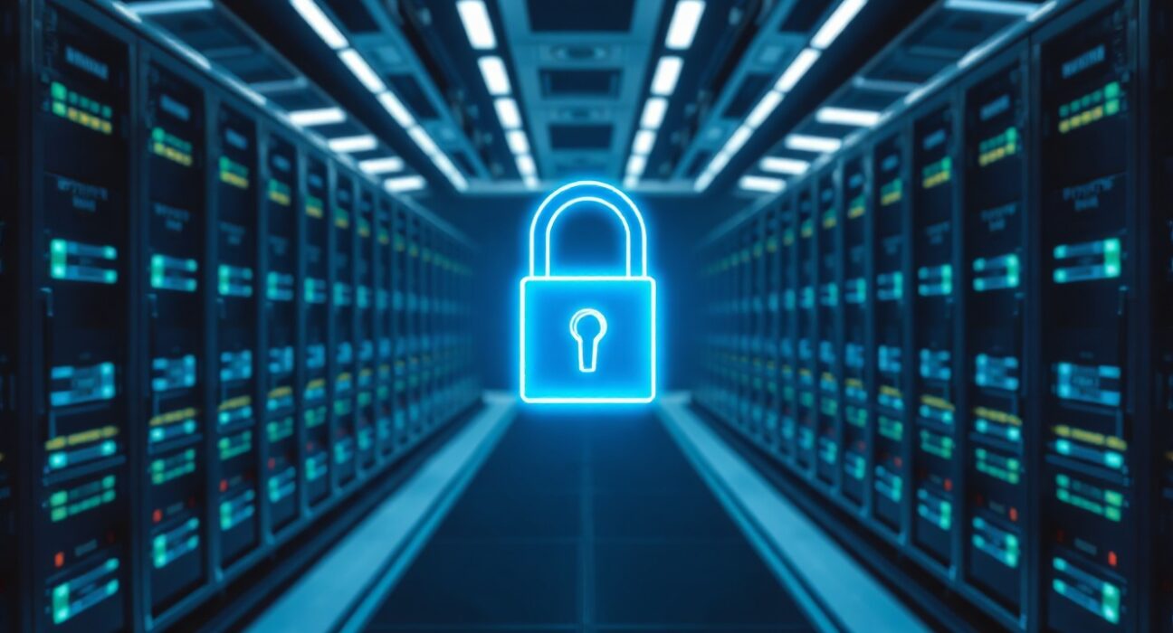 Digital padlock symbolizing extended token lockup period at DATA Network Foundation