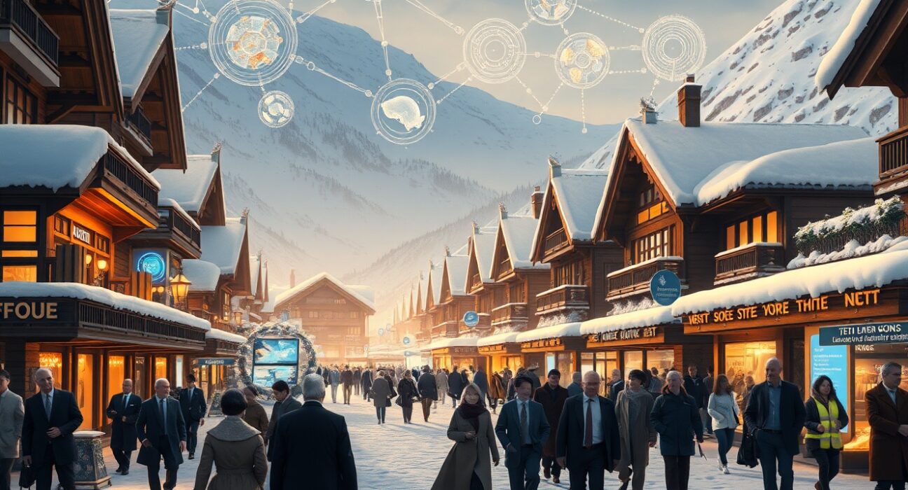 Davos tech conference transformation showing AI integration at World Economic Forum 2025