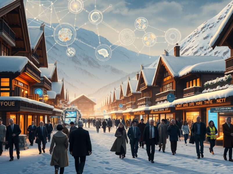 Davos tech conference transformation showing AI integration at World Economic Forum 2025