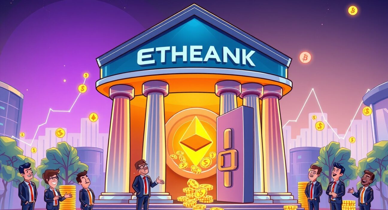 DBS Bank receives 3,000 ETH in a vibrant cartoon showing institutional crypto adoption