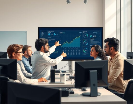 AI experts at Deccan AI's Hyderabad operations center evaluating and refining artificial intelligence models.