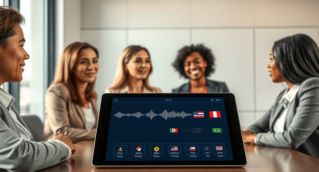 DeepL voice translation technology enabling seamless multilingual business meeting communication