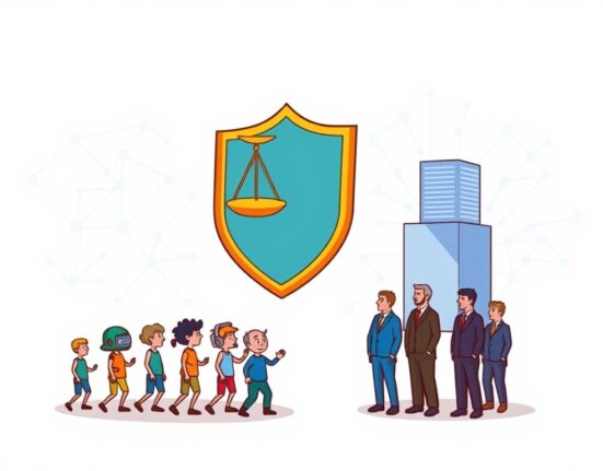 Cartoon showing a nuanced DeFi regulation framework protecting decentralized developers, highlighting the push for clear crypto policy.