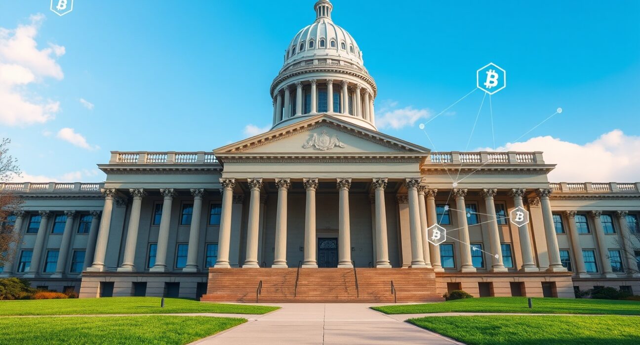 Delaware State Capitol building representing new stablecoin licensing legislation for cryptocurrency regulation.