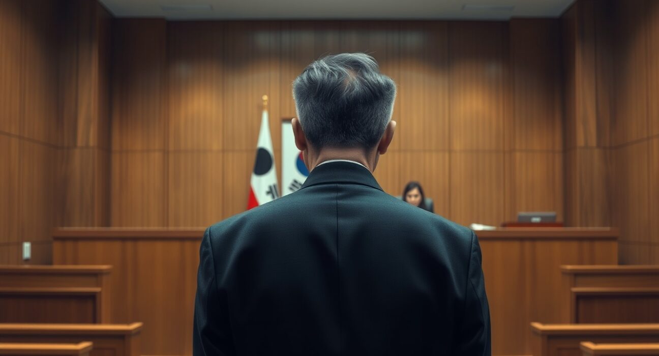 Delio CEO in a South Korean courtroom during the $181M crypto embezzlement fraud trial