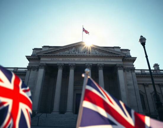 Bank of England building in London, symbolizing UK monetary policy and inflation concerns.