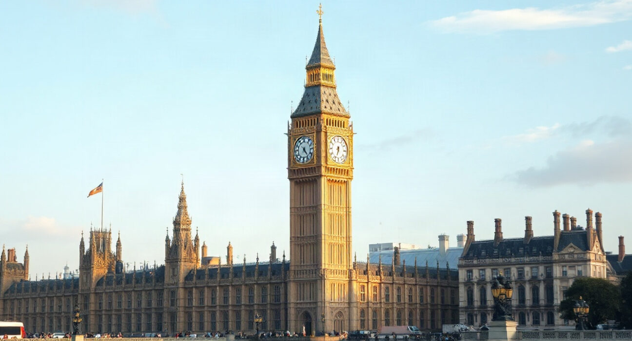 UK Houses of Parliament and Big Ben in London on a clear day