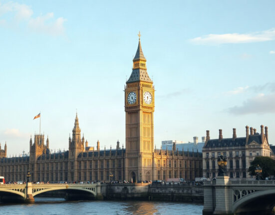 UK Houses of Parliament and Big Ben in London on a clear day
