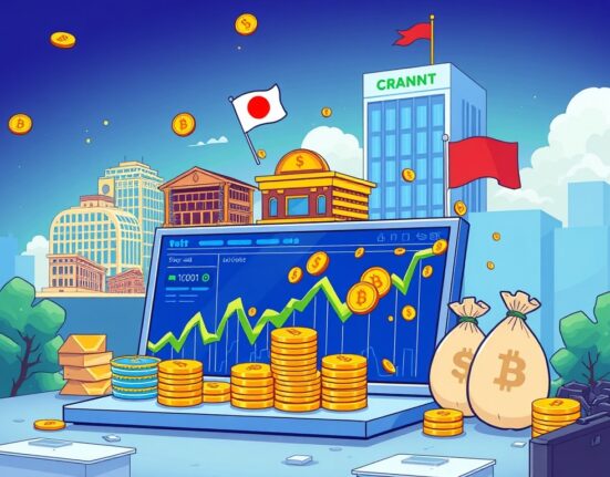 Cartoon illustration depicting the significant impact of DigiFT funding on real-world asset tokenization, showing growth and innovation.