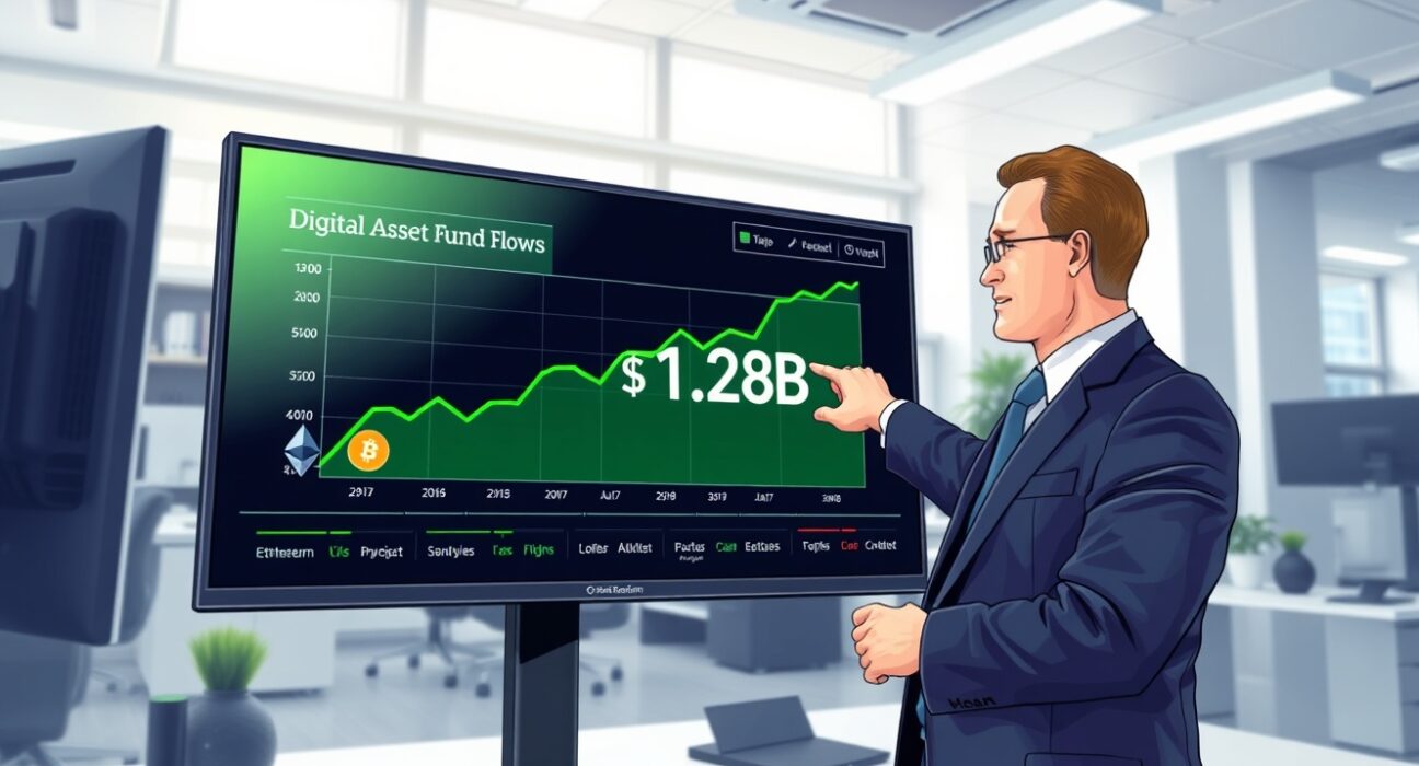 Digital asset funds see $1.2B net inflow as analyst points to rising Bitcoin and Ethereum chart